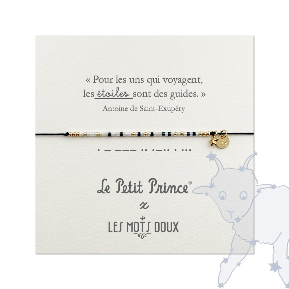 Bracelet code morse Le Petit Prince : Étoiles