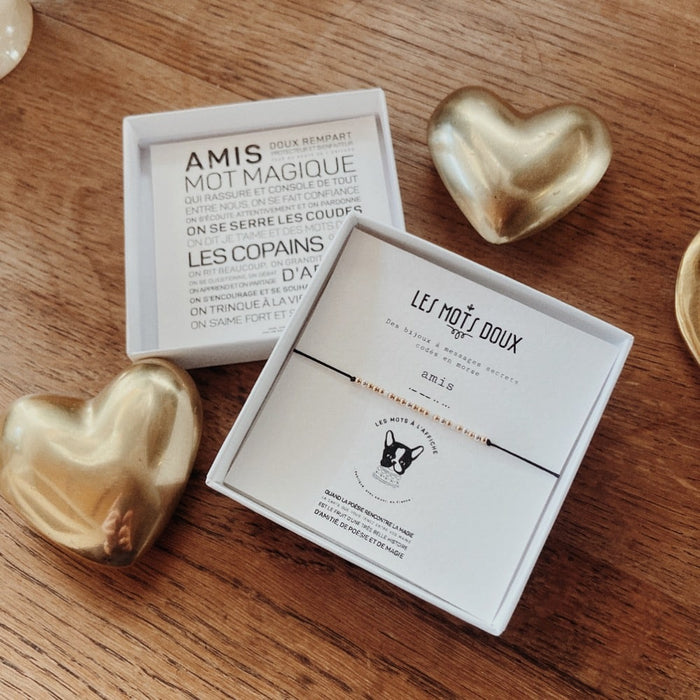 Les Mots Doux x Les Mots à l'affiche : Bracelet code morse - Amis