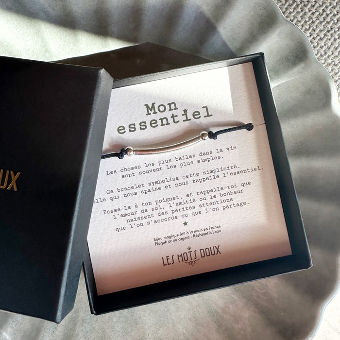Bracelet - Mon essentiel - XL cordon noir