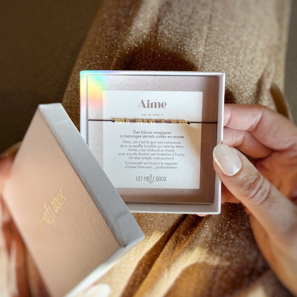 Bracelet Code Morse : Aime