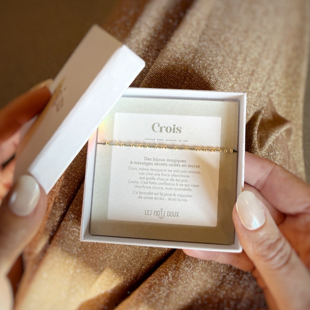 Bracelet Code Morse : Crois