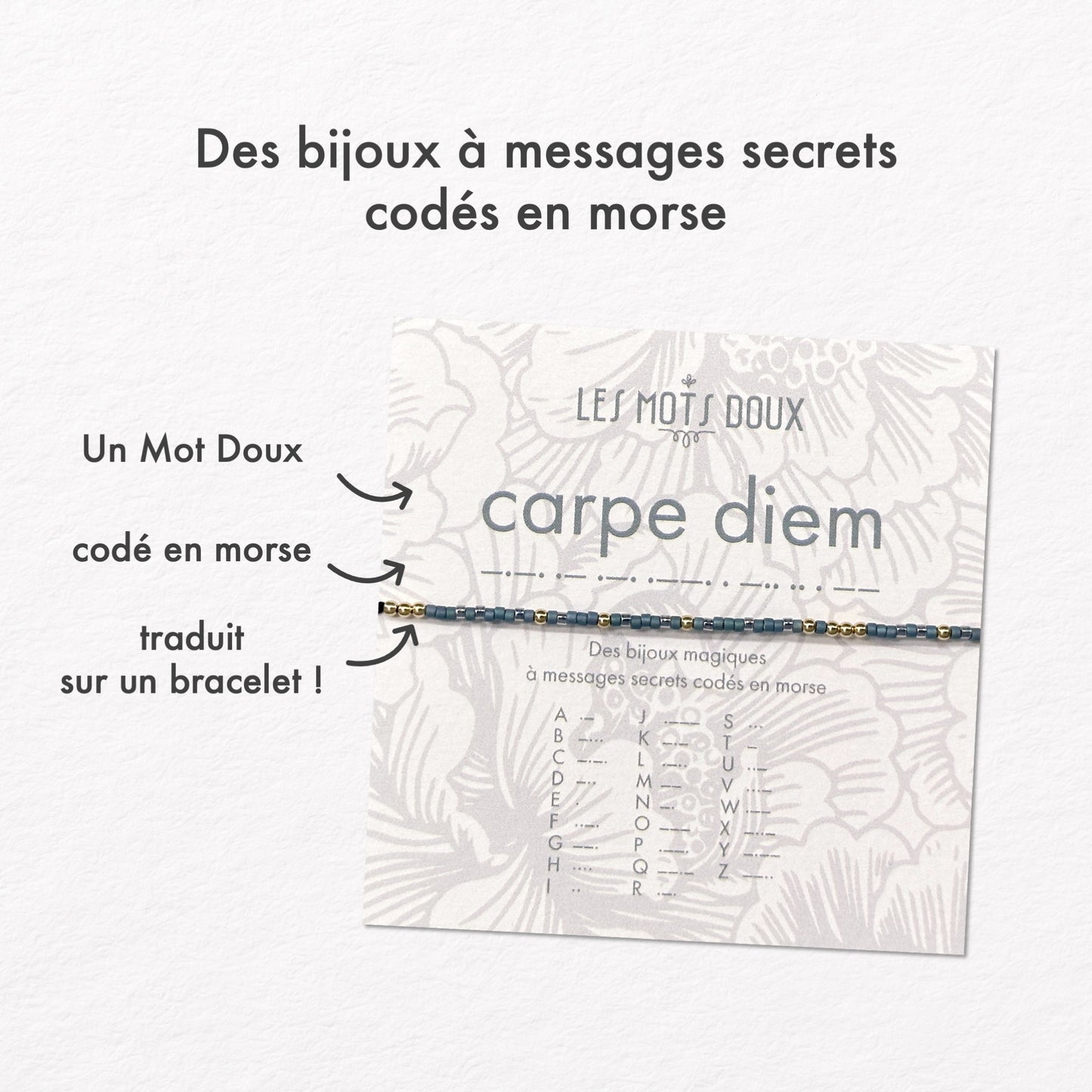 Bracelet Code Morse : Carpe Diem