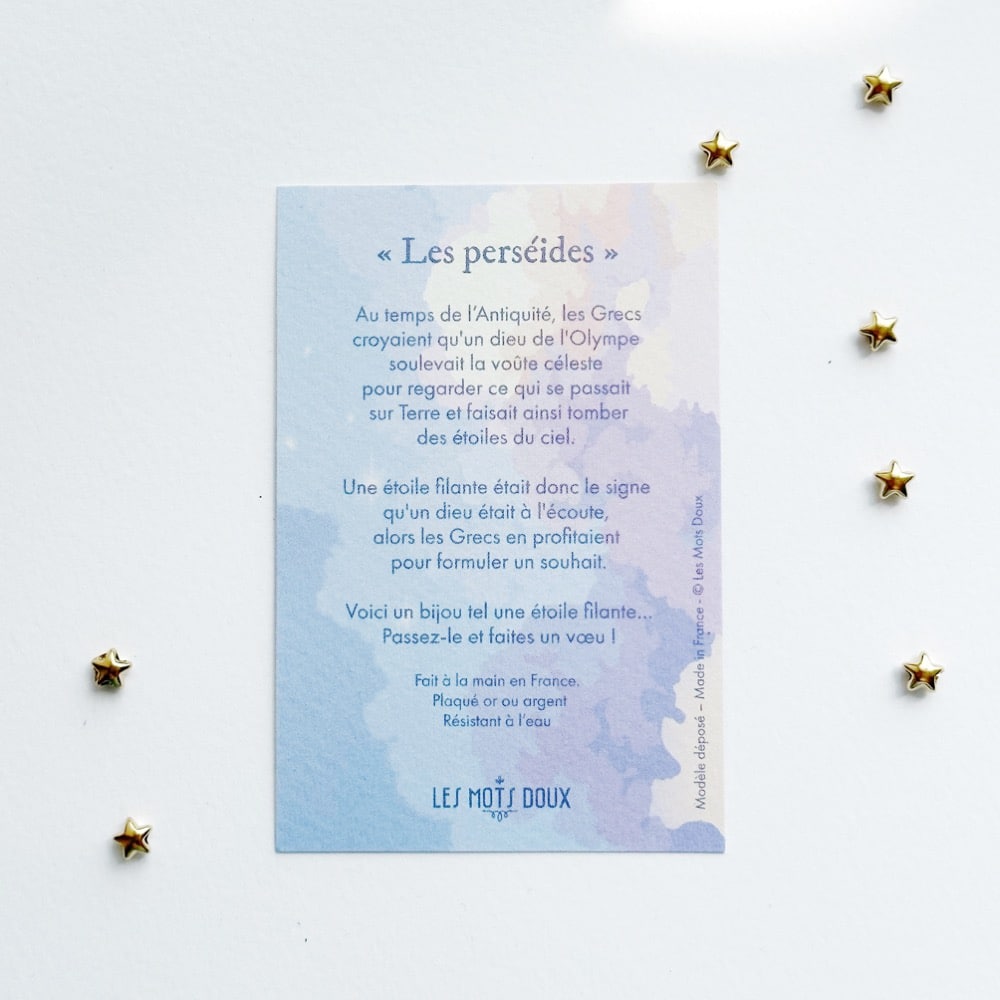 Charm de portable "Les perséides" : blanc neige