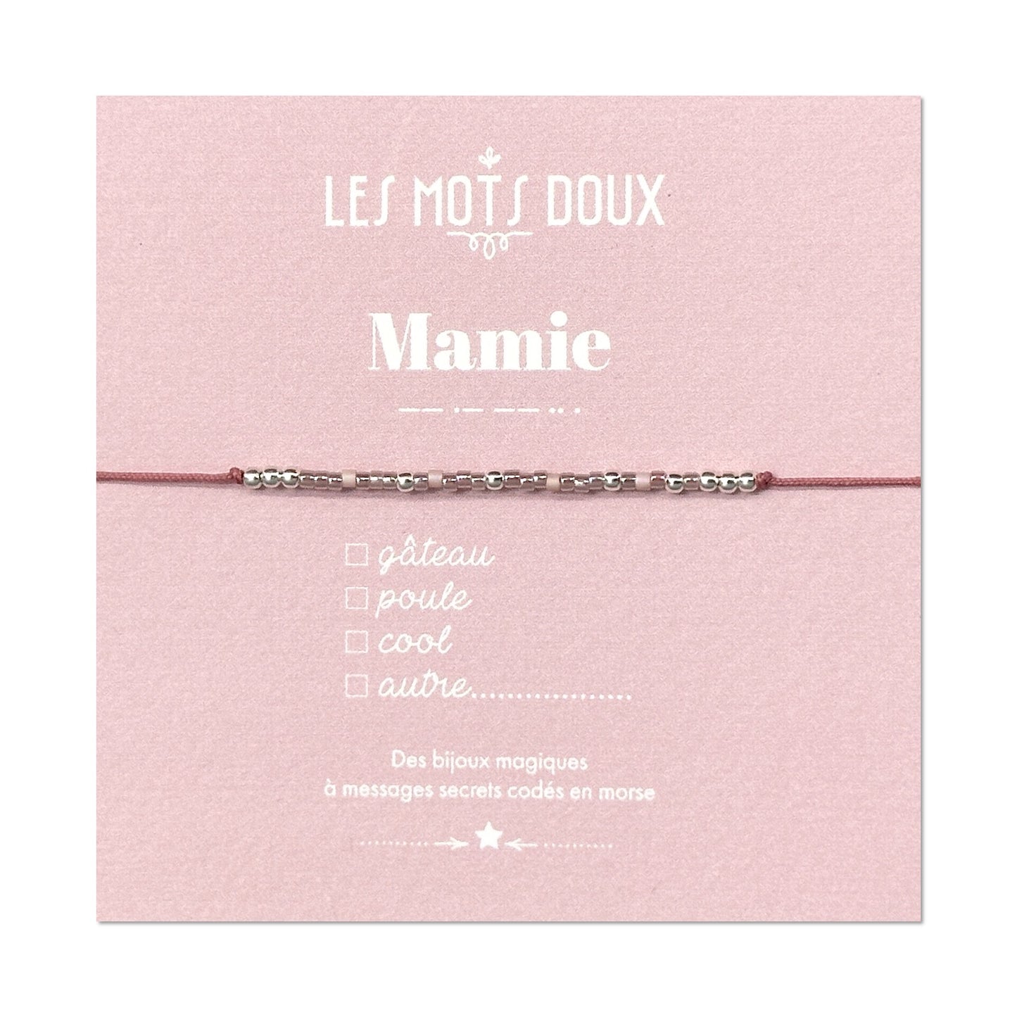 Bracelet Code Morse : Mamie