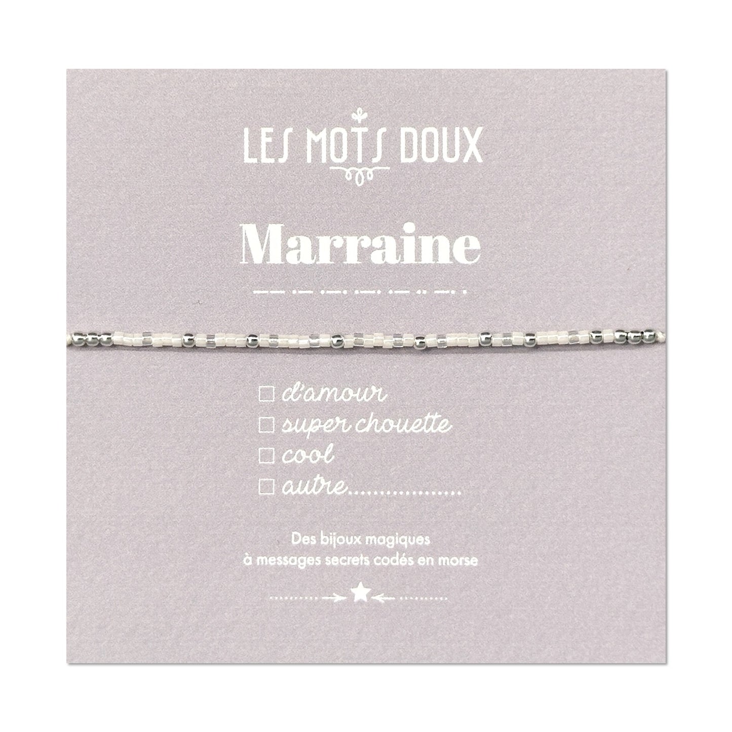 Bracelet Code Morse : Marraine