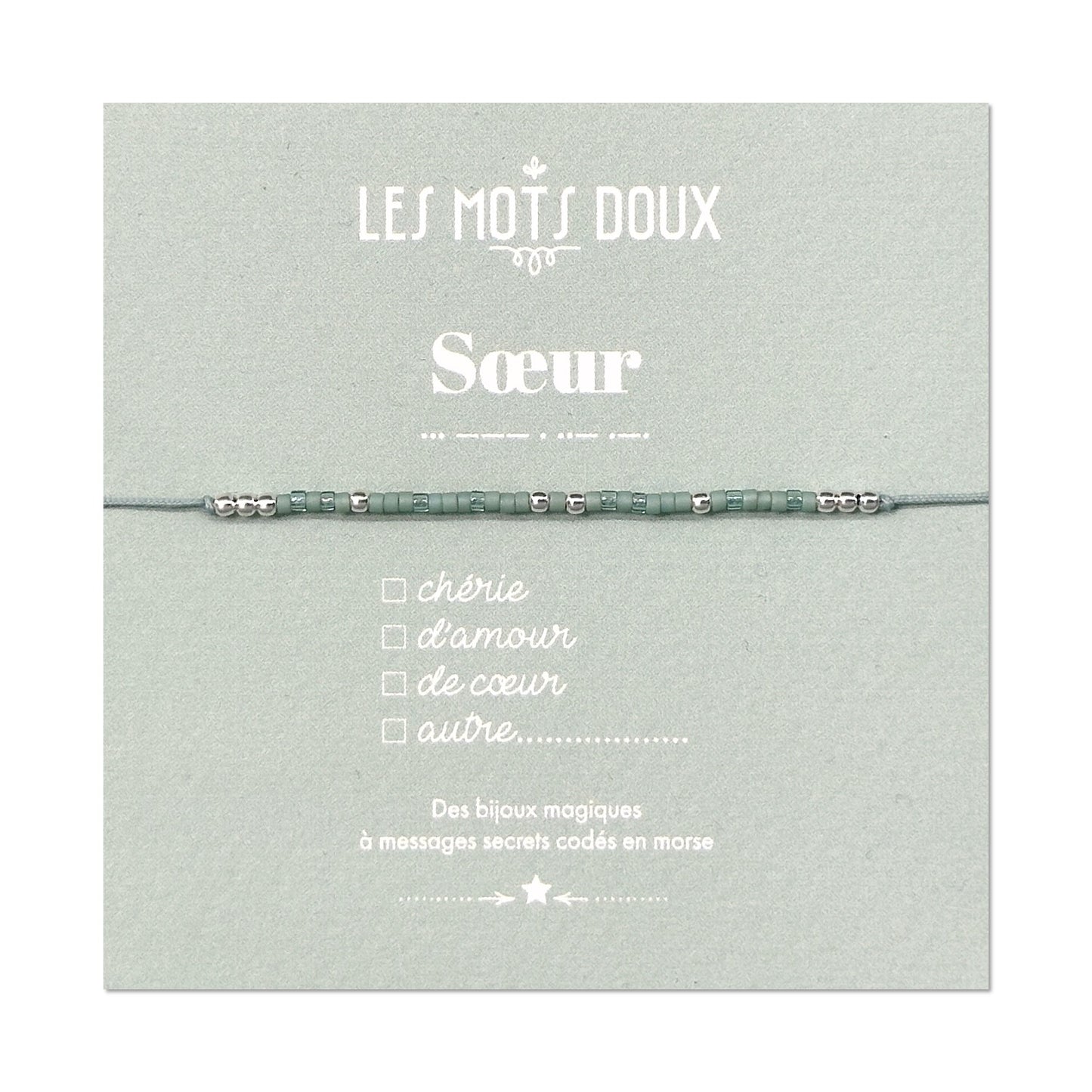 Bracelet Code Morse : Sœur