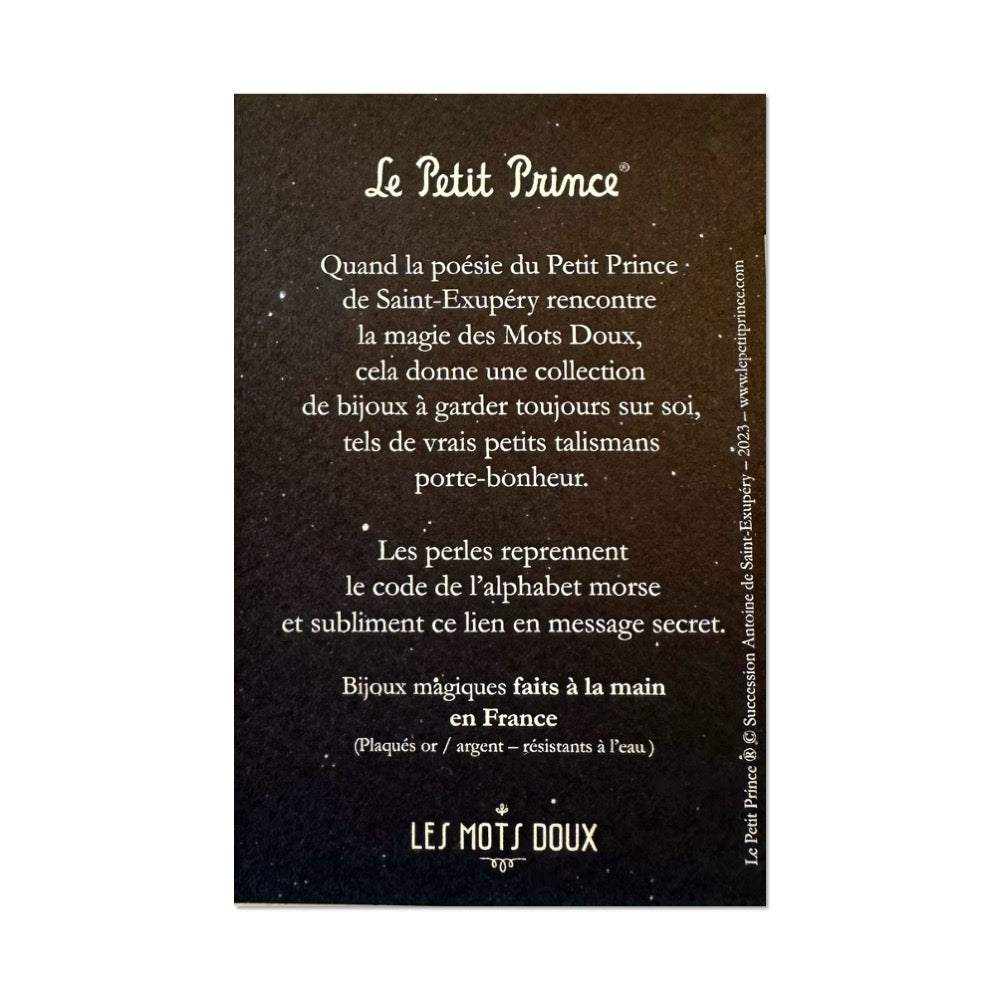 Bracelet code morse Le Petit Prince : Étoiles