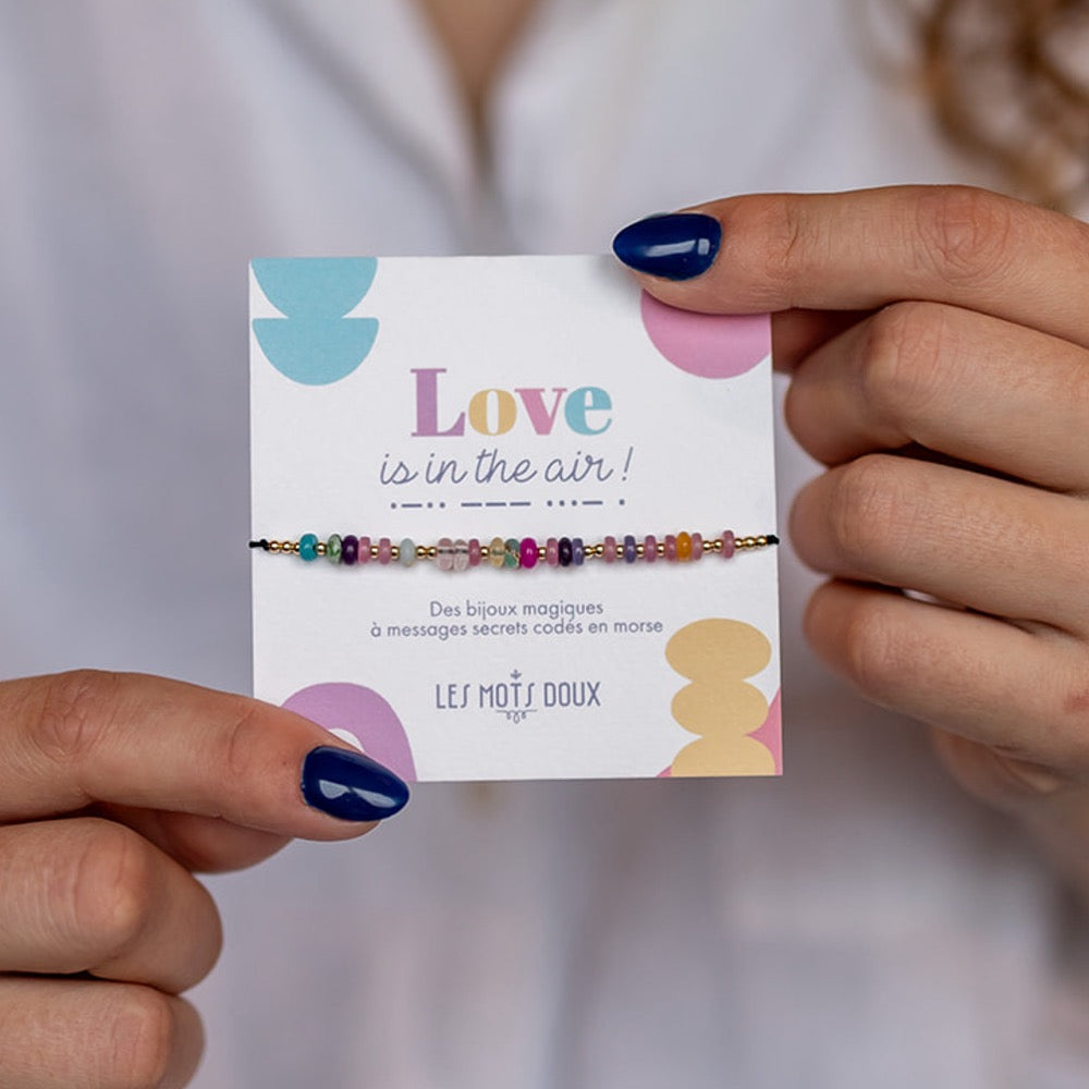 Bracelet code morse "Love is in the air"