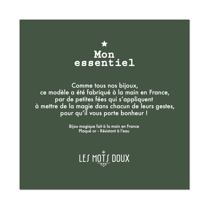 Bracelet "Mon essentiel" cordon noir