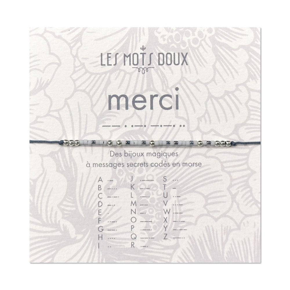 Bracelet Code Morse : Merci