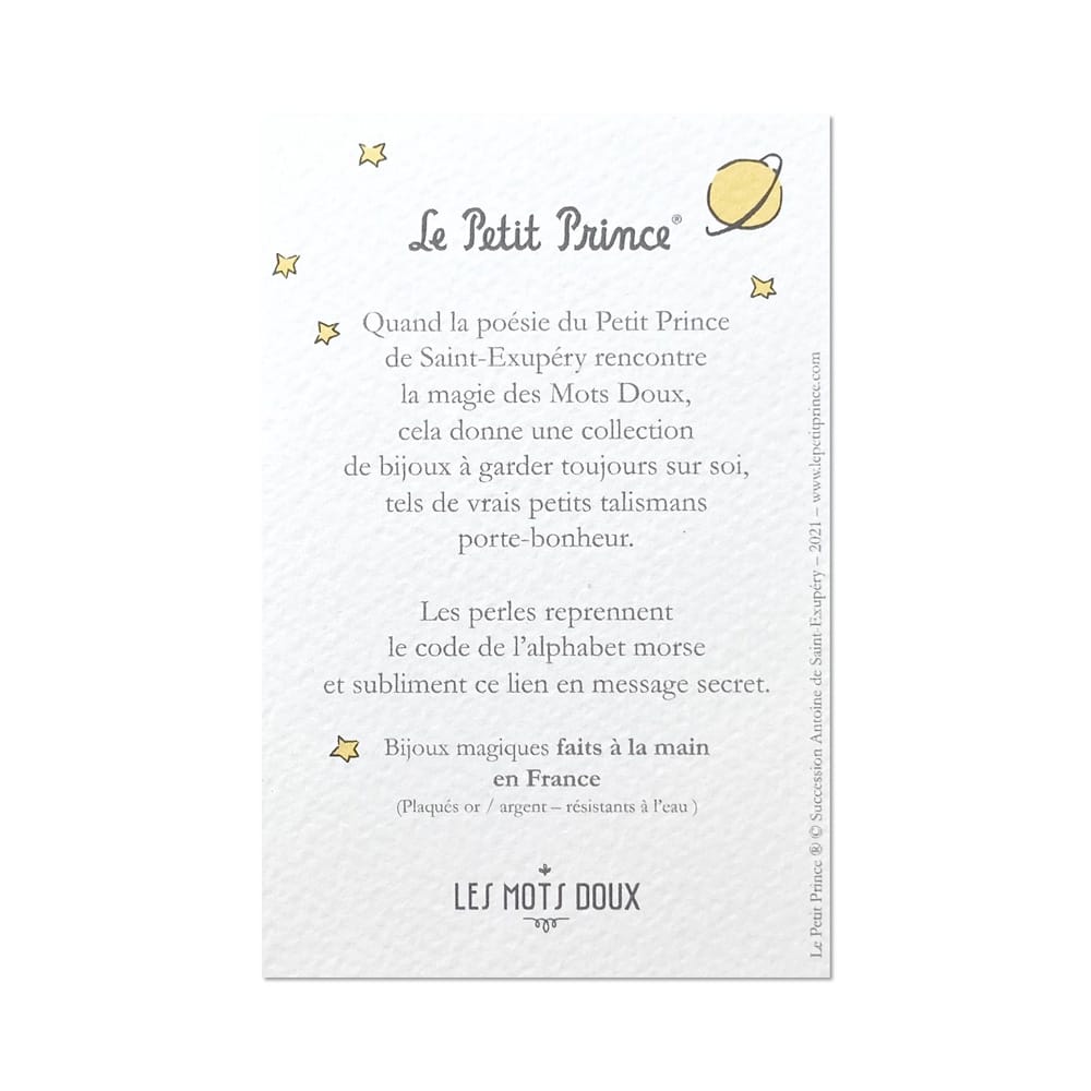 Bracelet Code Morse Le Petit Prince : Unique